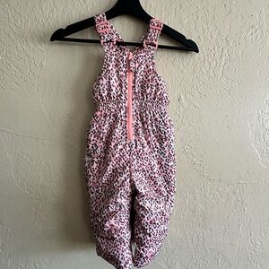 Wippette Pink Animal Print Kids Overalls